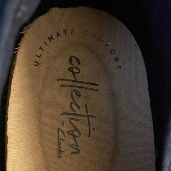 NEW WITHOUT TAGS LADIES BLUE SUEDE COLLECTION SHOES BY CLARKS SIZE 9.5 - Picture 8 of 8